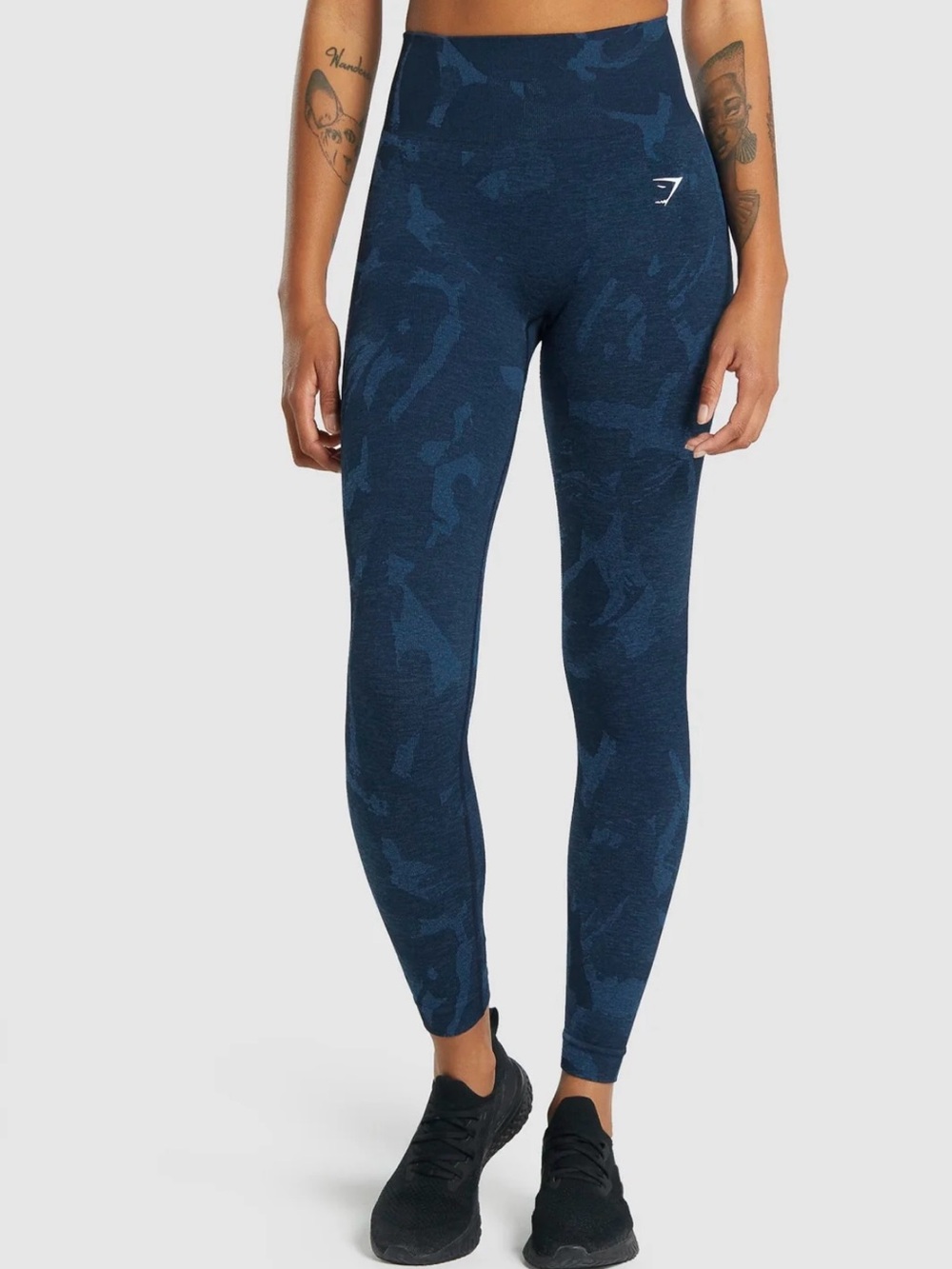 Gymshark Navy Camo High-Waisted Seamless Leggings